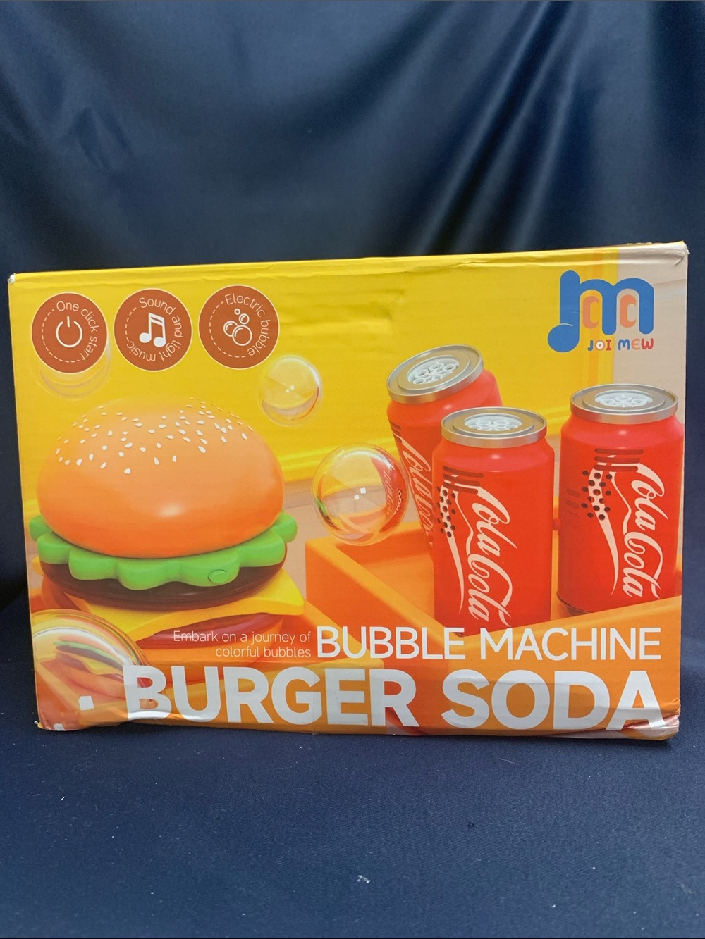 Joi Mew Burger Soda Bubble Machine - Orange & Red